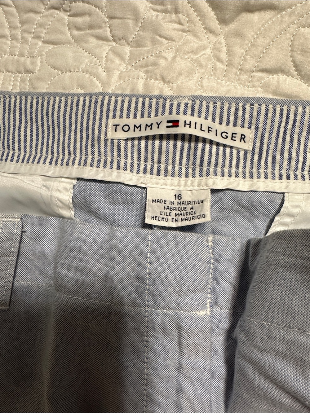 Tommy Hilfiger Light Blue Dress Pants - Pleated Front